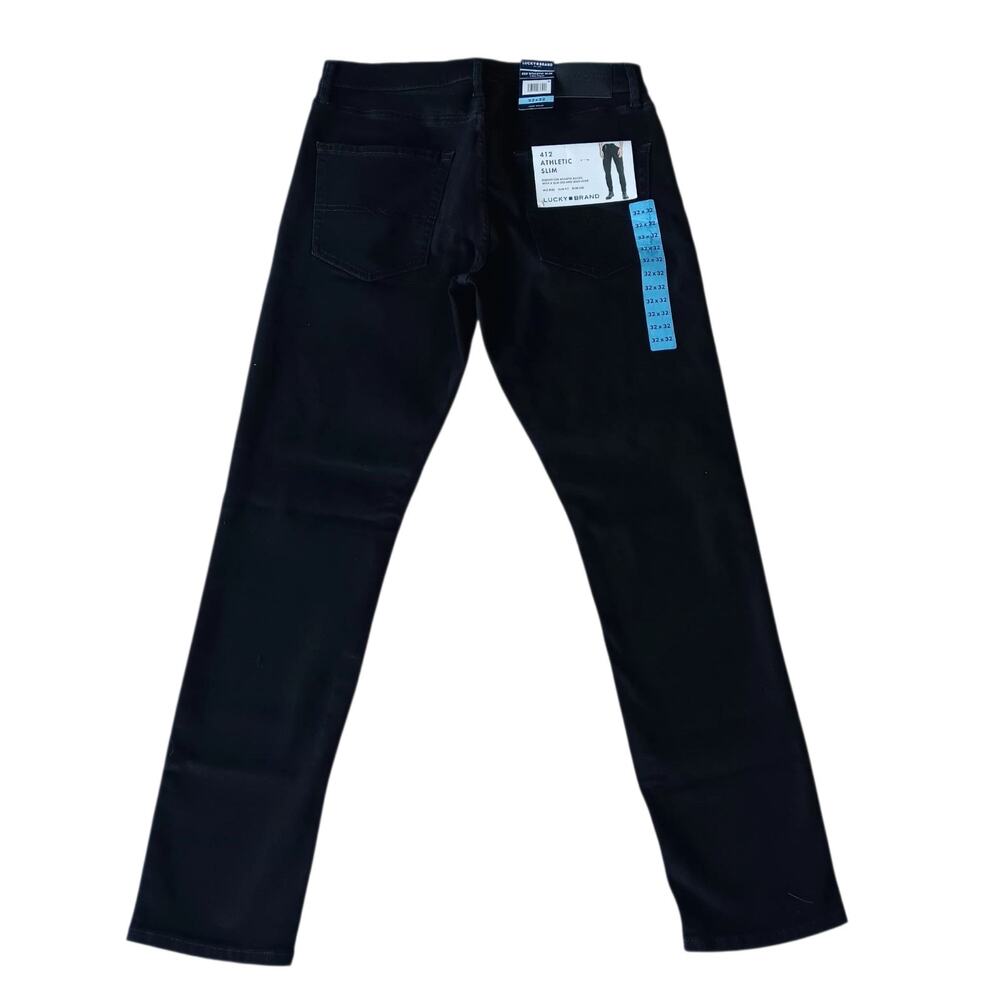 Lucky Brand 412 Black Ink Denim Stretch Jeans Men's Athletic Slim 32 x 32 NWT